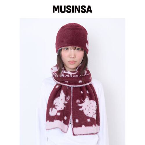 VIDEO JOCKEY 斯塔贝里围巾 [MAGENTA] MUSINSA韩国官网直邮进口