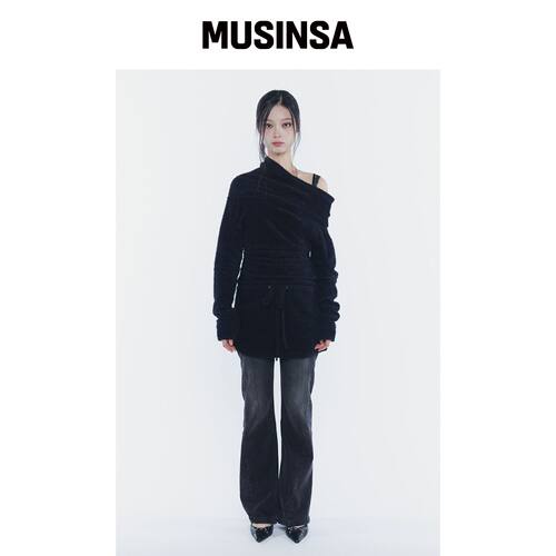 PAINORPLEASURE MISTY 宽松连衣裙 黑色 MUSINSA韩国官网直邮进口
