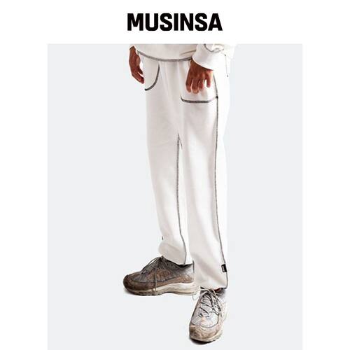 RESPECT 重磅反向缝合运动裤（白色） MUSINSA韩国官网直邮进口