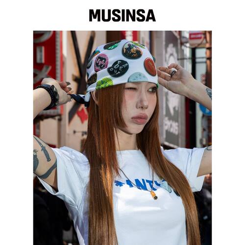XTONZ XF008 多功能别针图案头巾 (MULTI) MUSIN韩国官网直邮进口