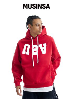 CREAM SODA LAB 反向USA连帽卫衣 红色韩国官网直邮进口