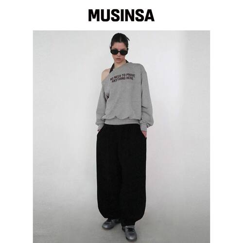 CHICKS 曲线气球卫裤 黑色 MUSINSA韩国直邮官方正品