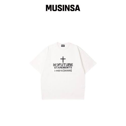 MASAT No Future 短袖 _ Off White韩国官网直邮进口MUSINSA