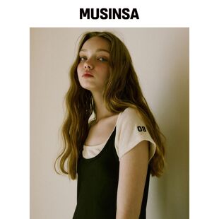 GREENBUTTER 方领08号T恤（米色） MUSINSA韩国直邮官方正品