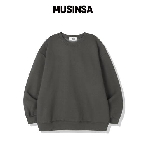 MIDNIGHT12AM 纯色卫衣 深灰色韩国官网直邮进口MUSINSA