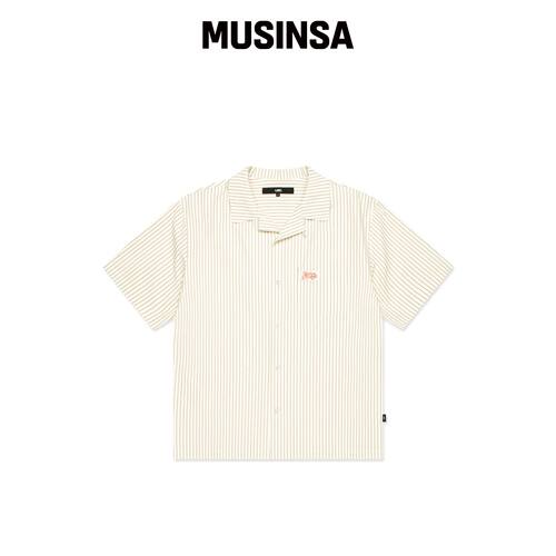 LMC 条纹度假短袖衬衫 象牙色 MUSINSA韩国直邮官方正品