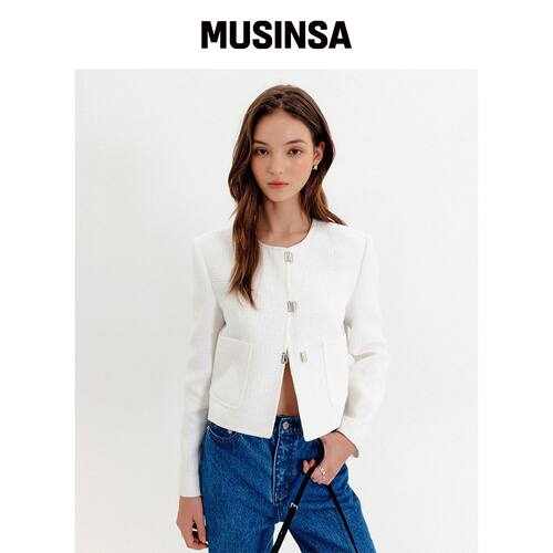 LOOKAST ELLA TWEED JACKET_象牙色韩国官网直邮进口