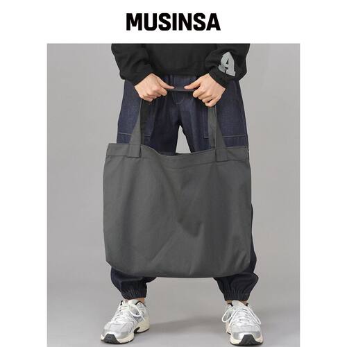 SAINTCREW 超大号纯色 eco包 MSE-140 深灰色 BK韩国官网直邮进口