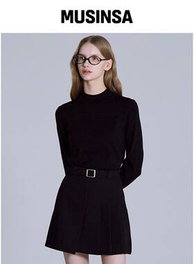 BASIC HOUSE 女性高领长袖毛衣VLACK LYKT7202韩国官网直邮进口