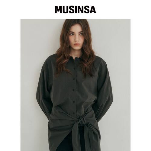 LOSSYROW Muse包裹衬衫炭灰色 MUSINSA韩国官网直邮进口
