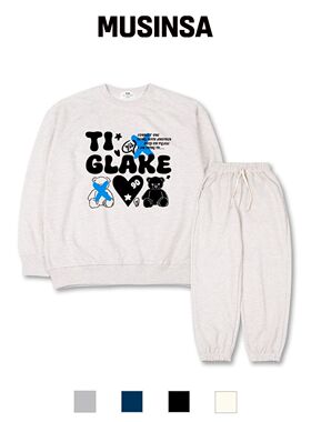 TI.GLAKE TRIANG 背带裤起毛运动衬衫运动套装 M韩国官网直邮进口