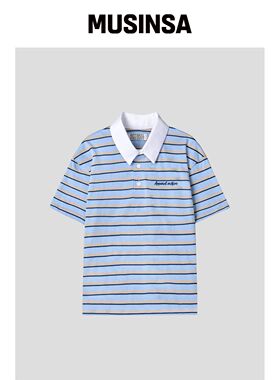 APPAREL ARCHIVE BEBE条纹PK半袖T恤 - 婴儿蓝韩国官网直邮进口