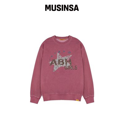 ABEEHUMS PIGMENT 水洗 颓废风 星型 LETTERING 韩国官网直邮进口