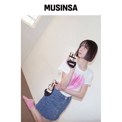 LEVASE 例如) ria spangle sandal-black 6cm韩国官网直邮进口