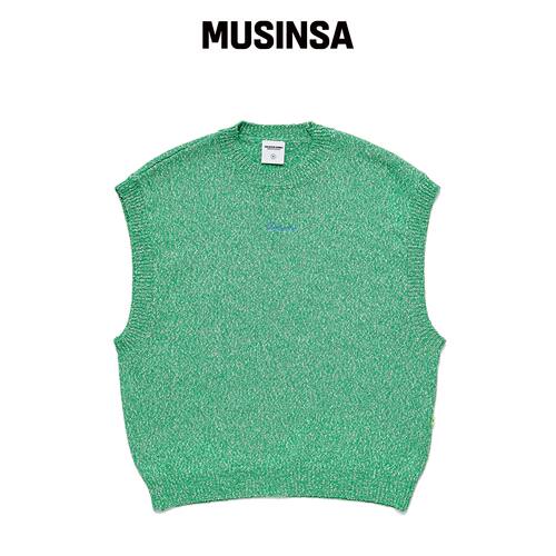 VERSE ONE SLUB KNIT 背心 苹果绿韩国官网直邮进口MUSINSA