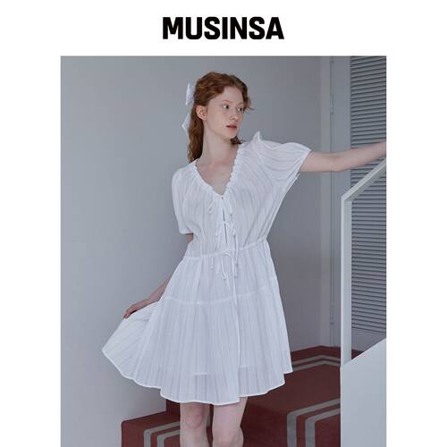 SSEMI 三条带连衣裙(WT) MUSINSA韩国直邮官方正品