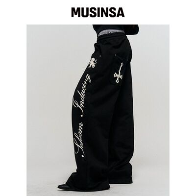 SCHISM INDUCING 黑色低腰运动裤 MUSINSA韩国官网直邮进口