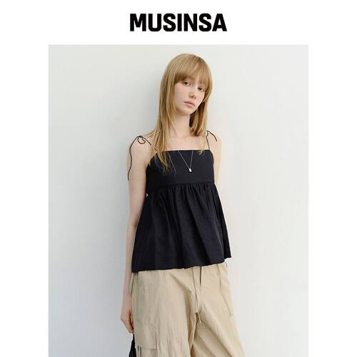 DUNST FLARED BUSTIER 衬衫_UDBL6B230_NAVY韩国官网直邮进口
