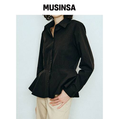 AAU FP142 衬衫 blouse_VLACK MUSINSA韩国官网直邮进口