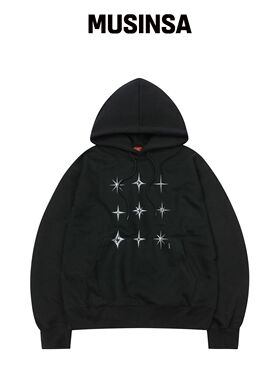 S'EST 黑色 Chrome Star 连帽卫衣韩国官网直邮进口