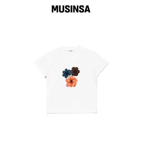 COSO (w)花卉 短款T恤（WHITE）韩国官网直邮进口MUSINSA