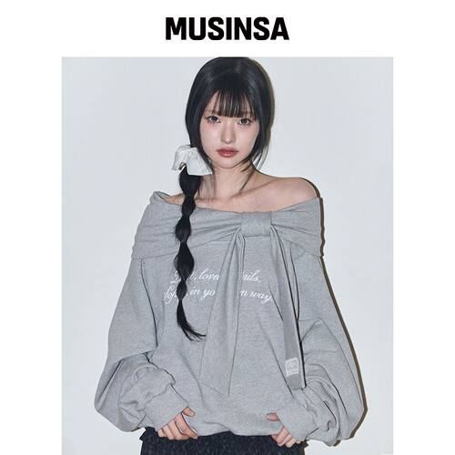 ILLIGO 纯色露肩卫衣 MUSINSA韩国直邮官方正品官网直邮进口