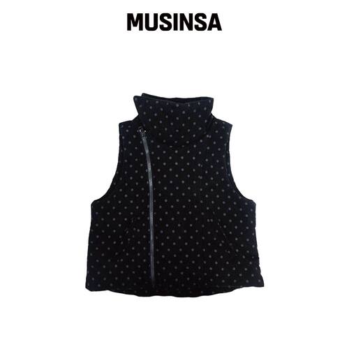 THEMUSEUMVISITOR DOT PUFFER VEST (黑色) MUSI韩国官网直邮进口