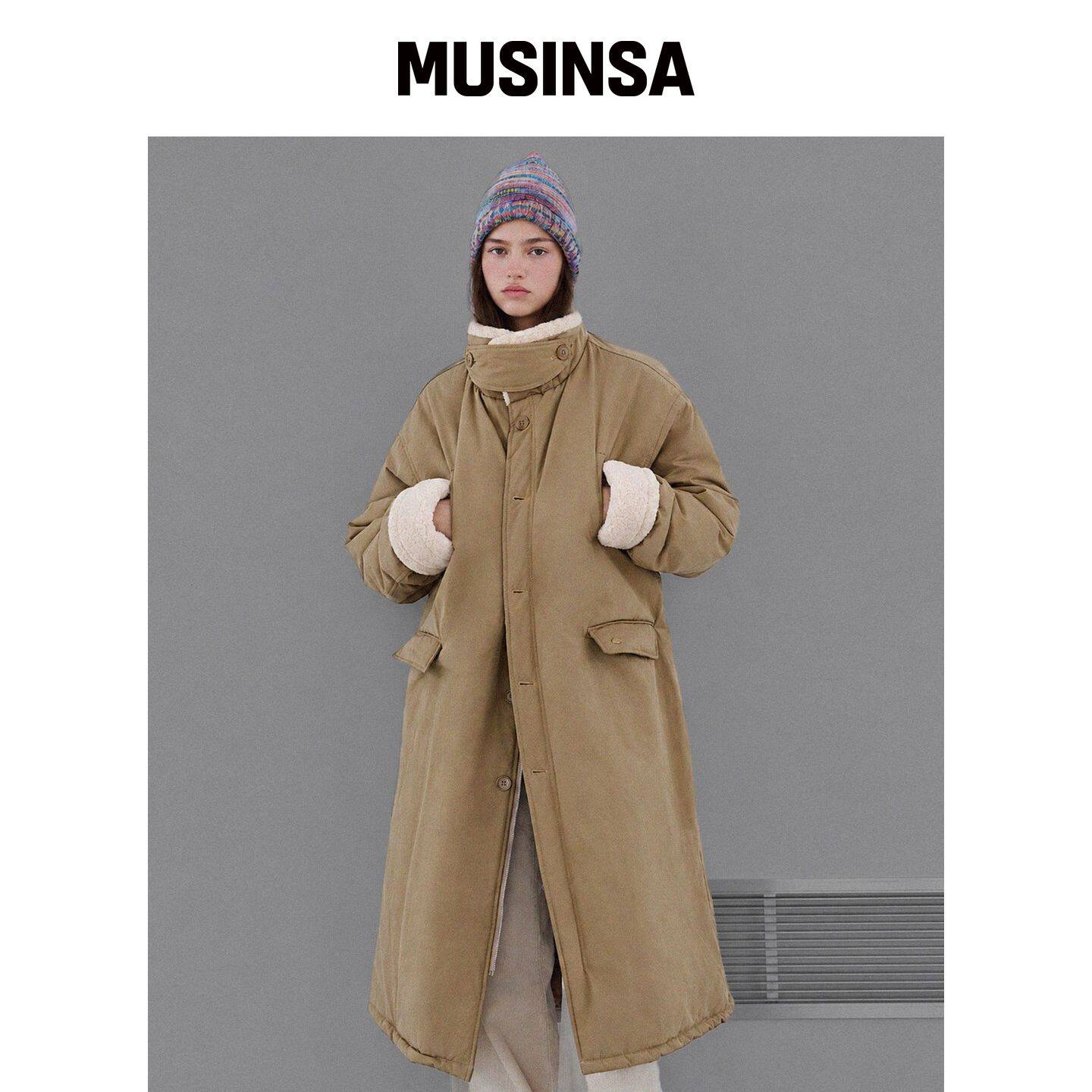SLOWLOLLI 长款毛领棉服，2色可选 MUSINSA韩国官网直邮进口