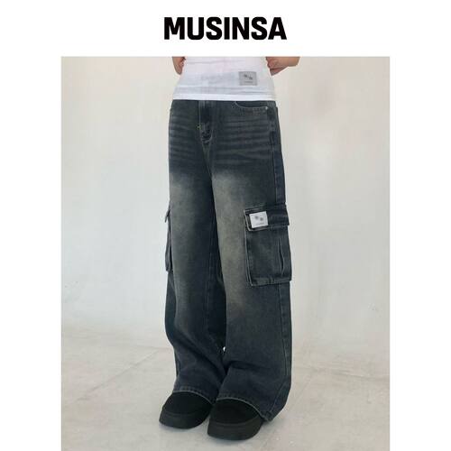 COIRIS 라우트工装阔腿牛仔裤 MUSINSA韩国直邮官方正品官网直邮进口