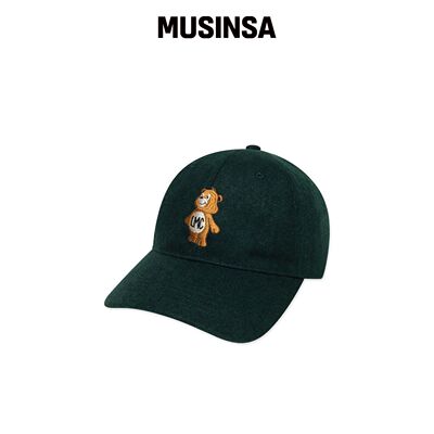 LMC EMB BEAR 羊毛 6PANEL 帽子 绿色 MUSINSA韩国官网直邮进口