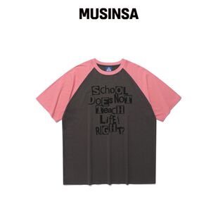 ISTKUNST DOES NOT TEACH RAGLAN TEE_CHARCOAL(韩国官网直邮进口