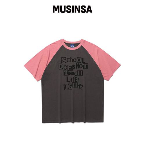 ISTKUNST DOES NOT TEACH RAGLAN TEE_CHARCOAL(韩国官网直邮进口
