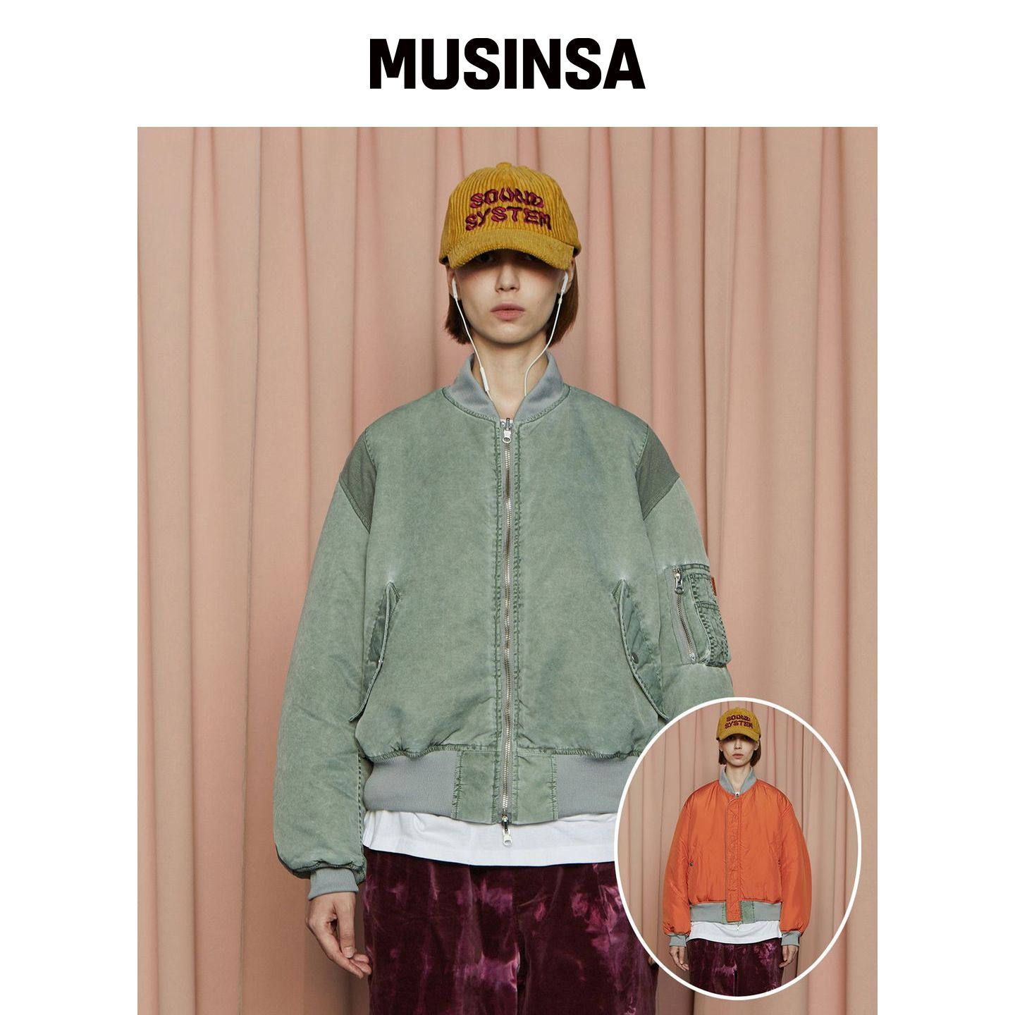 UNALLOYED PIGMENT MA1 夹克 / 卡其色 MUSINSA韩国官网直邮进口