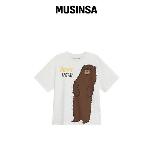 THEMUSEUMVISITOR BEARY BEAR T恤（白色）韩国官网直邮进口