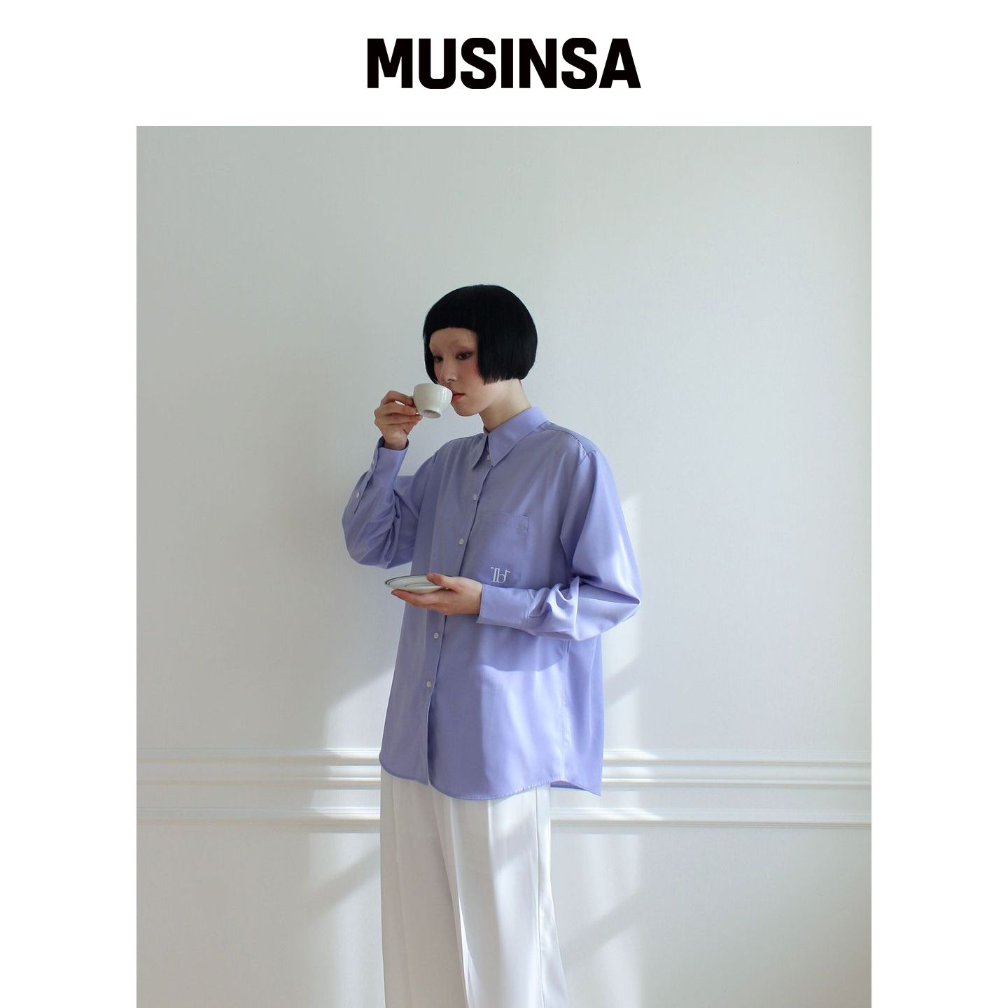 RUBATI R&Ugrave;BATI 标志口袋衬衫（蓝色） MUSINSA韩国官网直邮进口