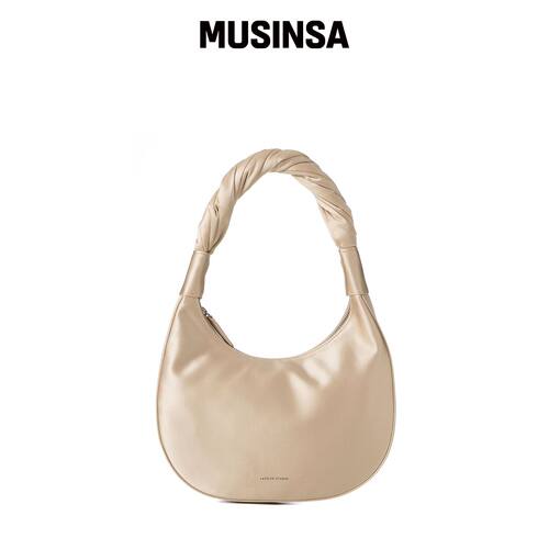 LATELEE STUDIO PRETZEL BAG/丝绸米色 MUSINSA韩国官网直邮进口
