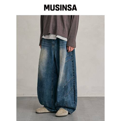 DECET 气球宽松牛仔裤 DCPT055YLBlueB MUSINSA韩国直邮官方正品