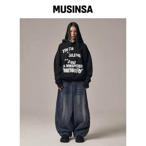 IDWS TRUTH SOCIAL 连帽卫衣黑色 MUSINSA韩国官网直邮进口