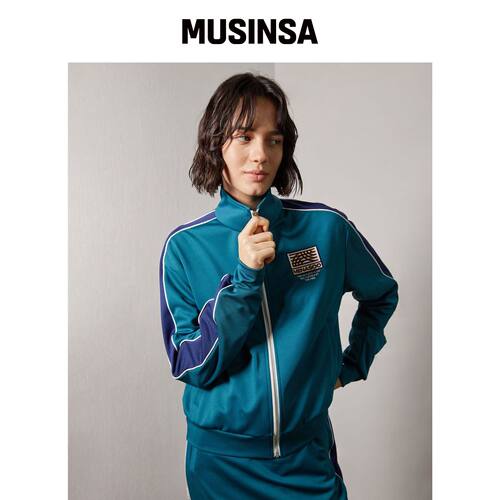 MENASOO SIDELINE POINT ZIP-UP JACKET_GREEN韩国官网直邮进口
