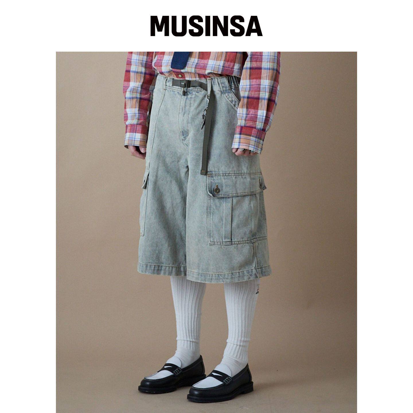 PENFIELD 束腰插袋短裤 浅靛蓝_FR2WP01U MUSINS韩国官网直邮进口