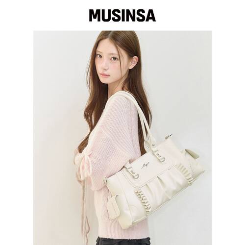 ILLIGO DEAR 荷叶边 shoulder包 象牙白 MUSINSA韩国官网直邮进口