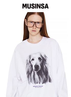 MATCHGLOBE 阿富汗猎犬卫衣（WHITE）韩国官网直邮进口MUSINSA