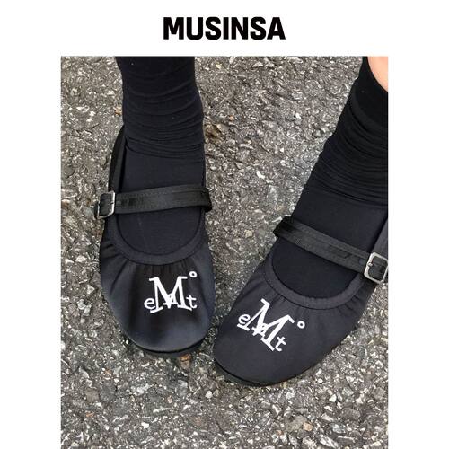 MUCENT 兰达兹抽褶点缀玛丽珍鞋鞋 MUSINSA韩国官网直邮进口