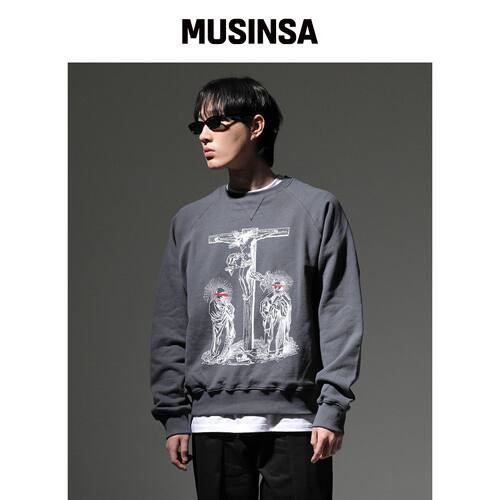 CODE I'M JESUS UNHOLY PRINT 套头运动衫 背带韩国官网直邮进口