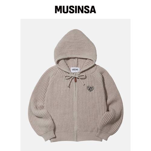 CHICKS HOFE 针织连帽外套 T 深米色 MUSINSA韩国直邮官方正品