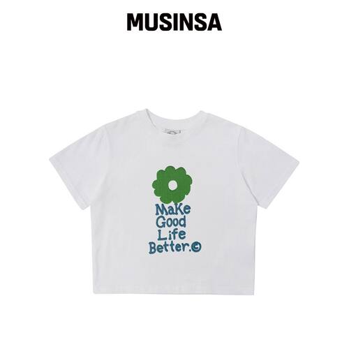 MATCHGLOBE LUCKY FLOWER 短款T恤（WHITE）韩国官网直邮进口