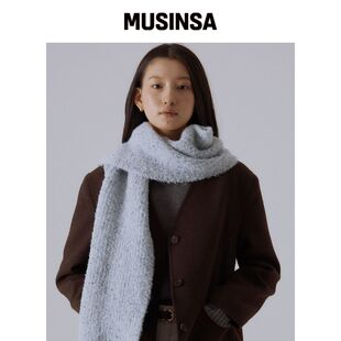 SILN 长云 boucle 针织围巾 (GREY SPECKLE) MUS韩国官网直邮进口