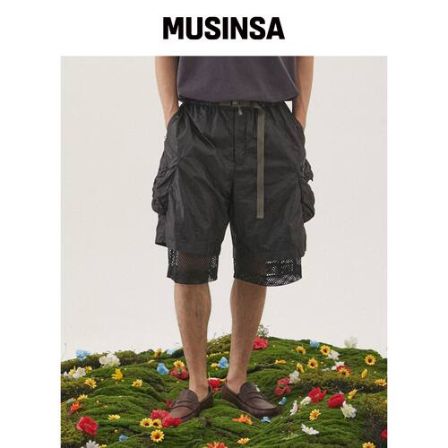 PENFIELD WR树皮层短裤黑色_FQ2WP78U MUSINSA韩国官网直邮进口