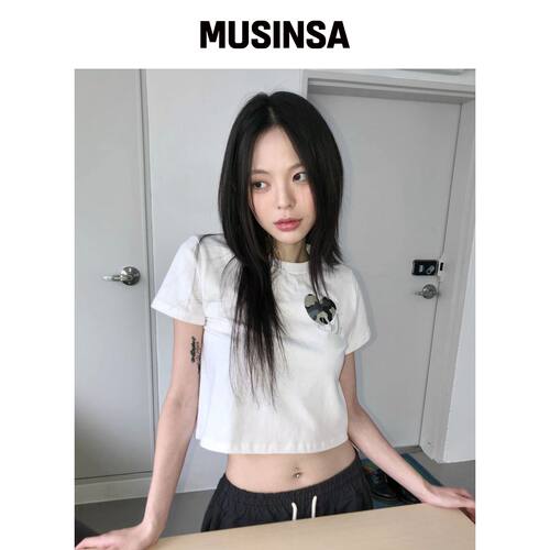 MUCENT KAVU 心形迷彩小logo短袖T恤男女通用（2韩国官网直邮进口