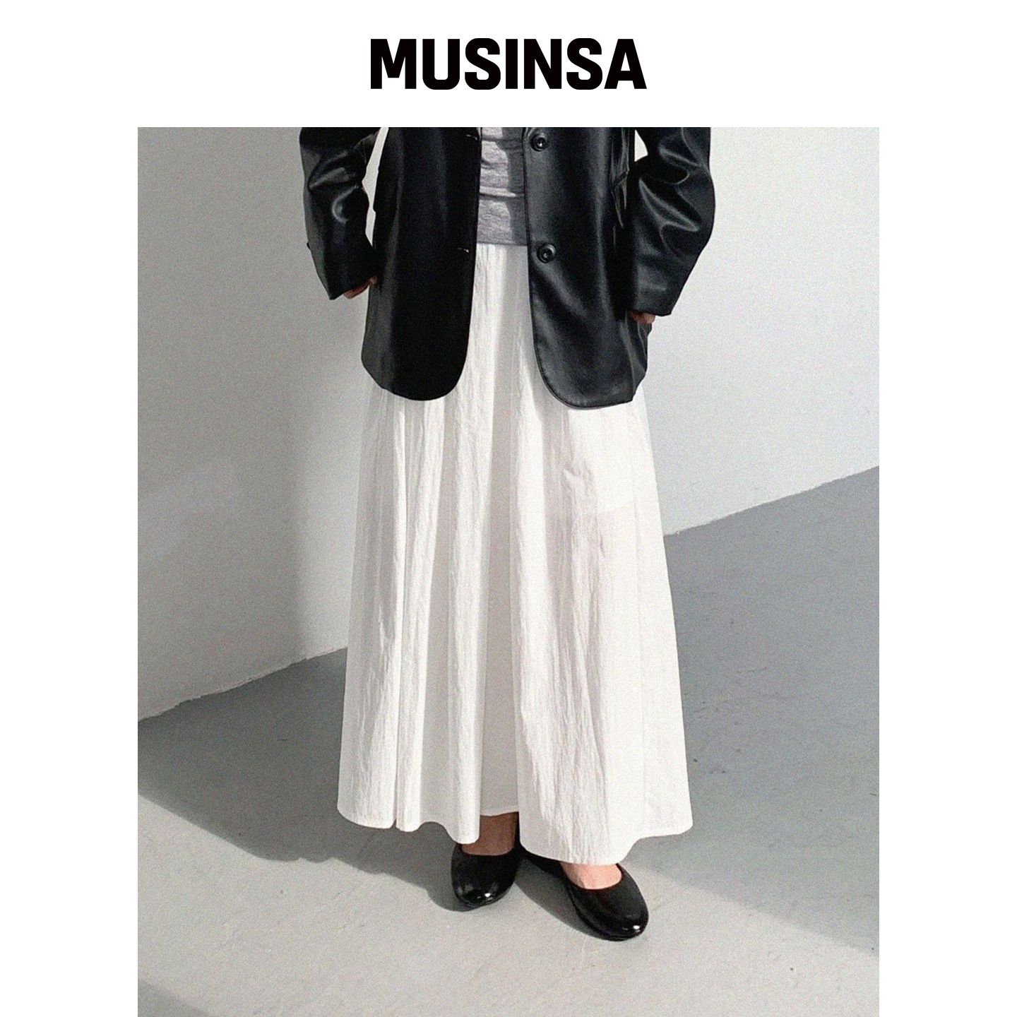 MOOD INSIDE WOMAN 法式喇叭长裙_白色 MUSINSA韩国直邮官方正品